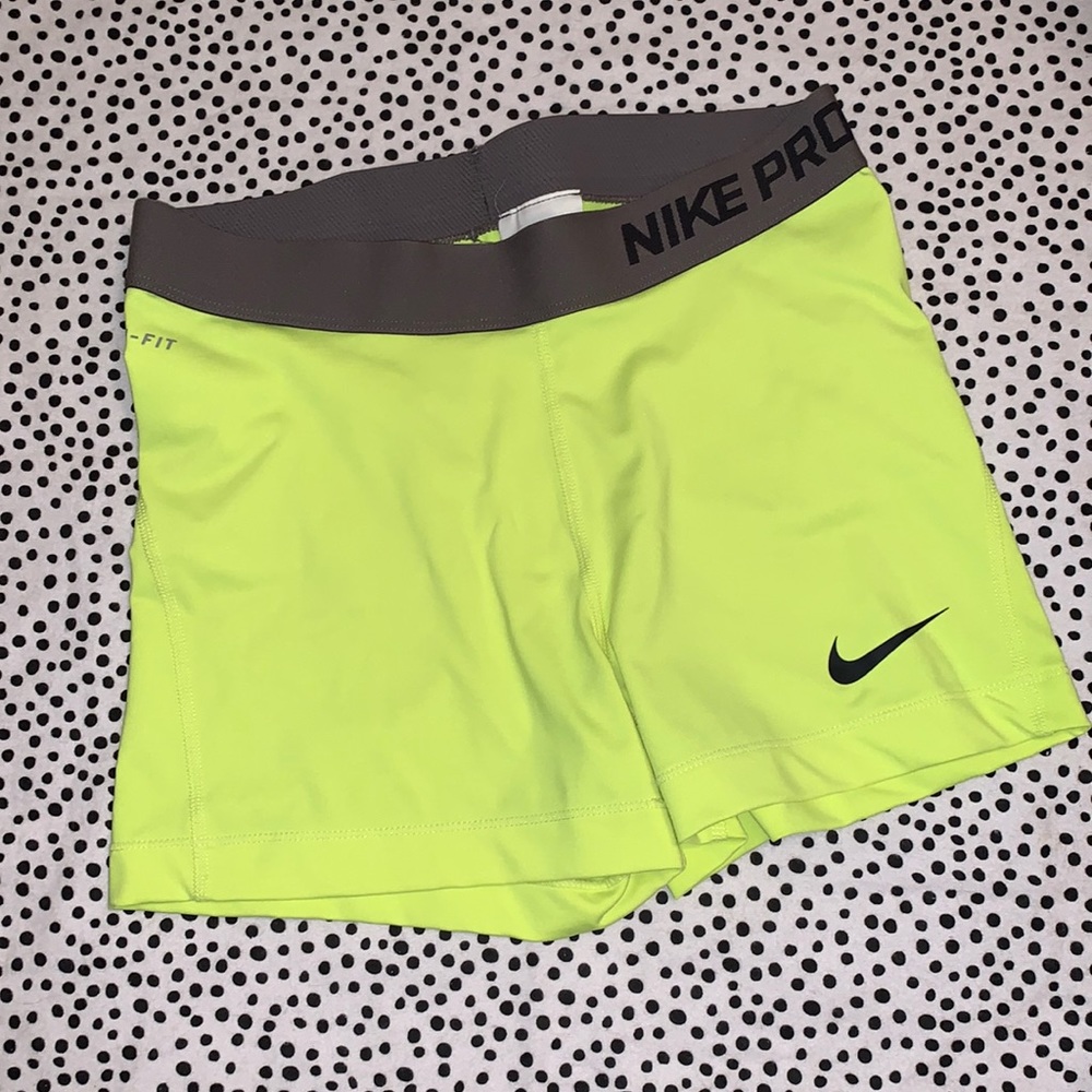 Neon Nike pro spandex size medium